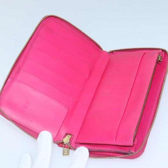 LOUIS VUITTON Monogram Vernis Eldridge Wallet Fuchsia Pink M91240 LV Auth 93651 - Picture 9 of 16